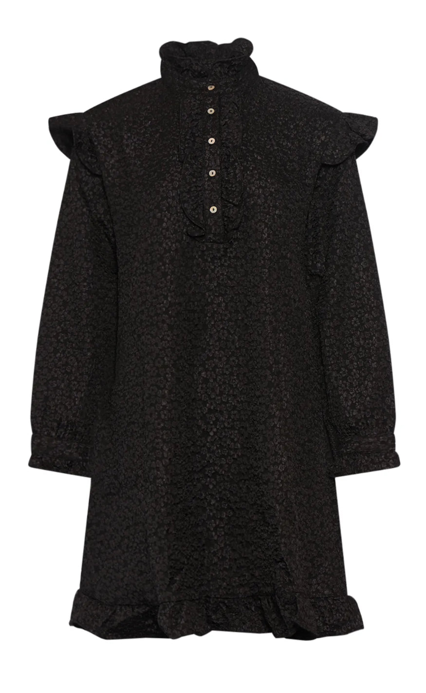 Noella Kjole - Reno Ruby Ruffle - Black Udsalg