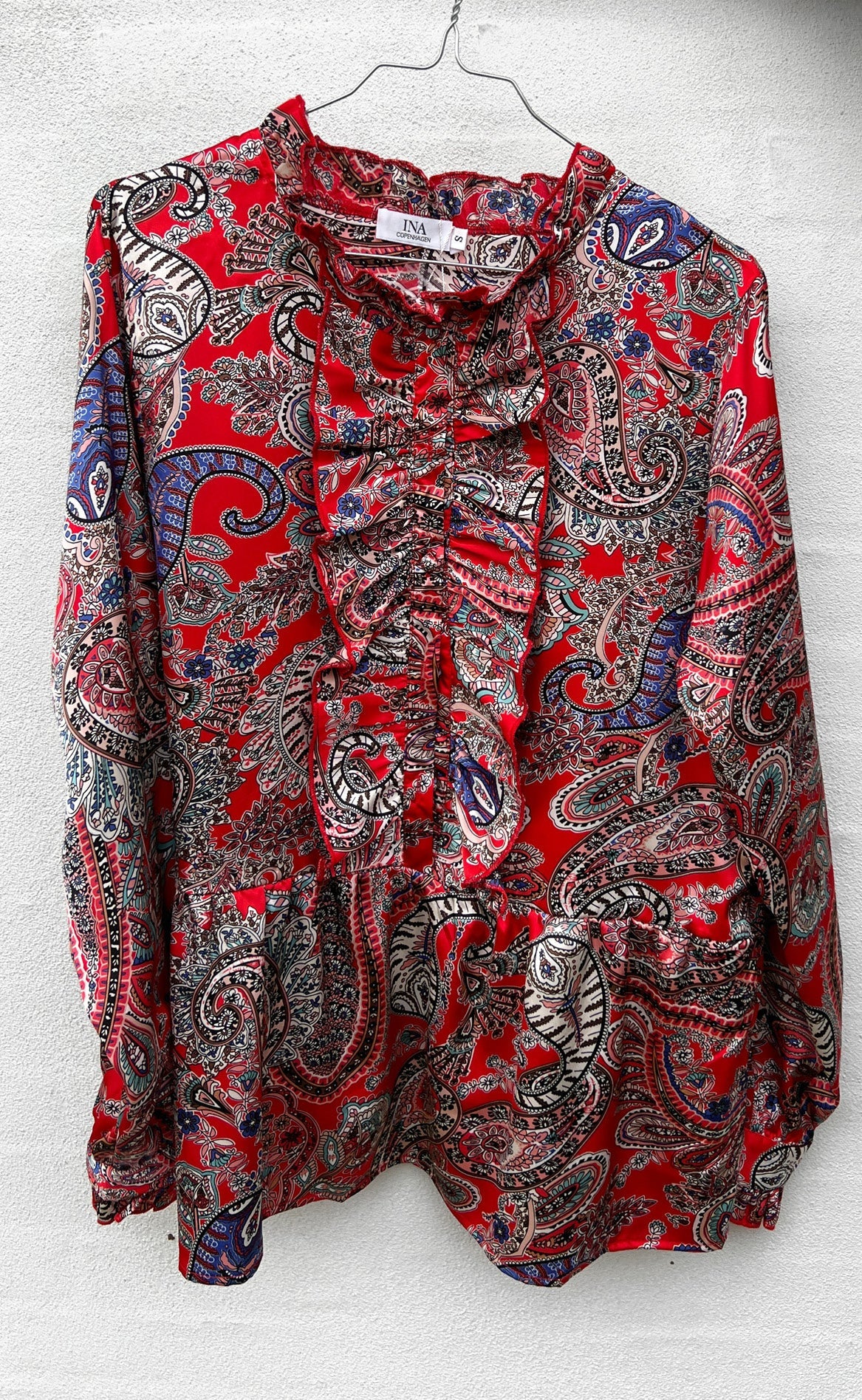 Say INA Copenhagen Skjorte - Evie - Red Paisley