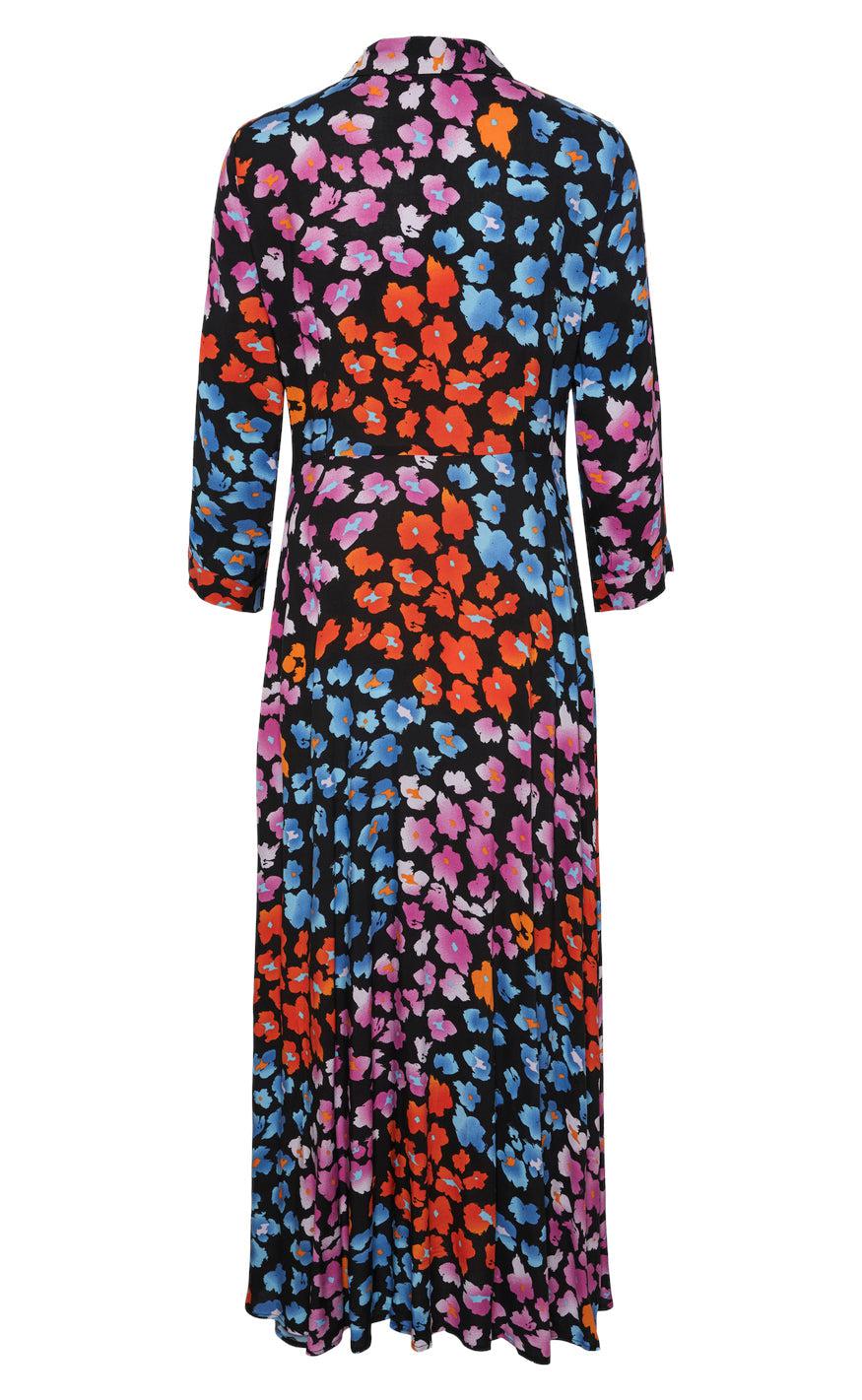 YAS Skjortekjole - Savanna Long - Black/Liro