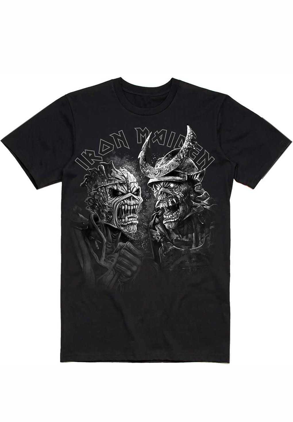Iron Maiden Senjutsu Large Grayscale Heads T-Shirt