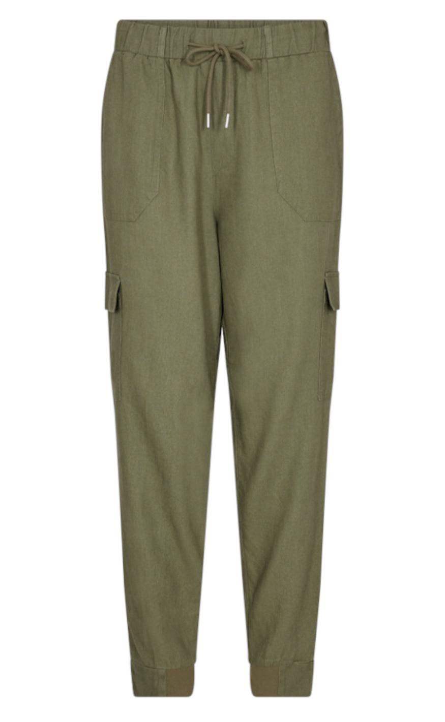 Freequent Bukser - Lava Cargo - Deep Lichen Green Hot på udsalg
