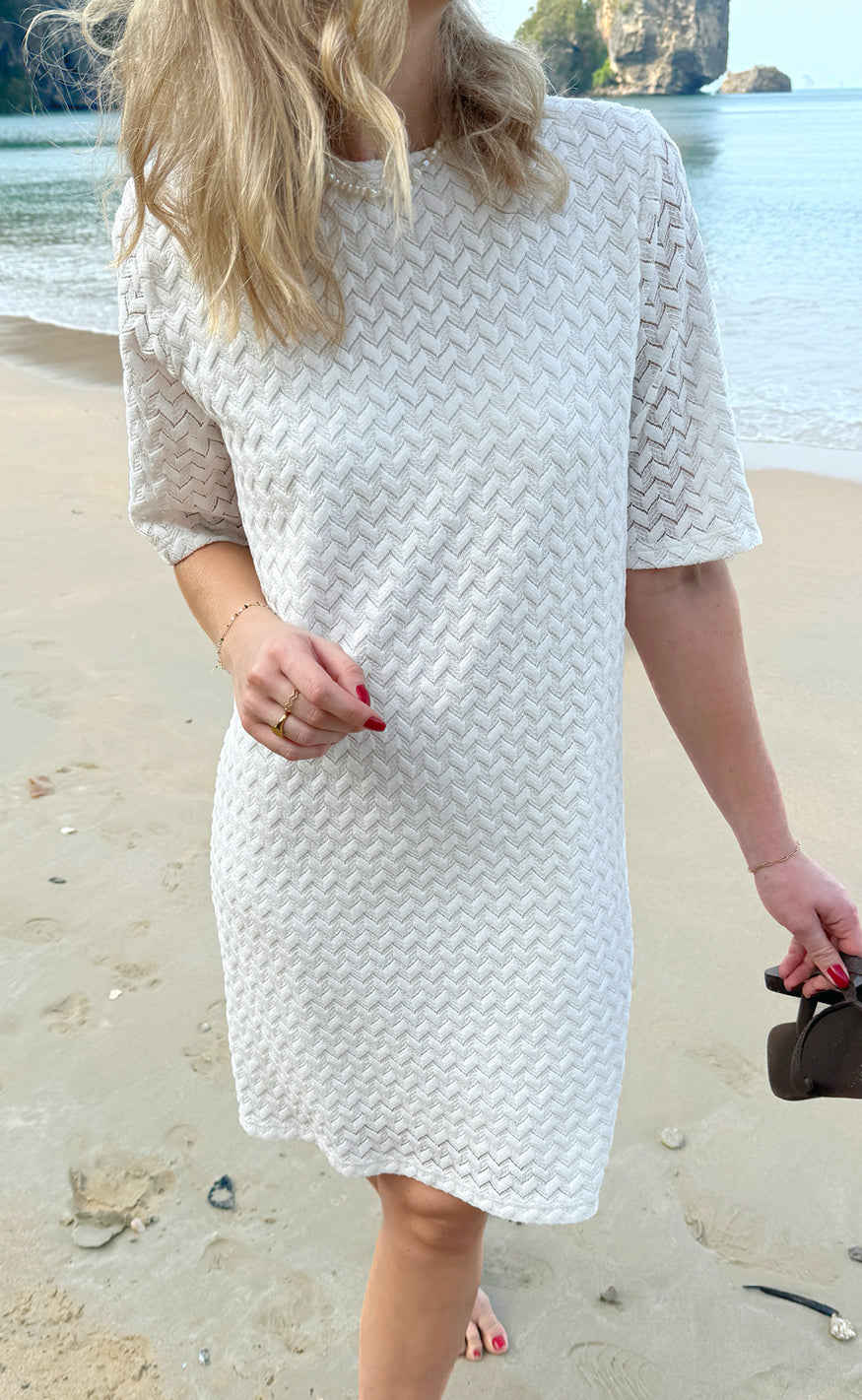Say INA Copenhagen Kjole - Diana - White Zig Zag