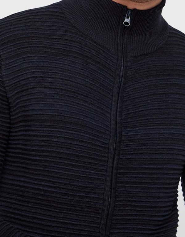 !Solid Struan Zip Knit