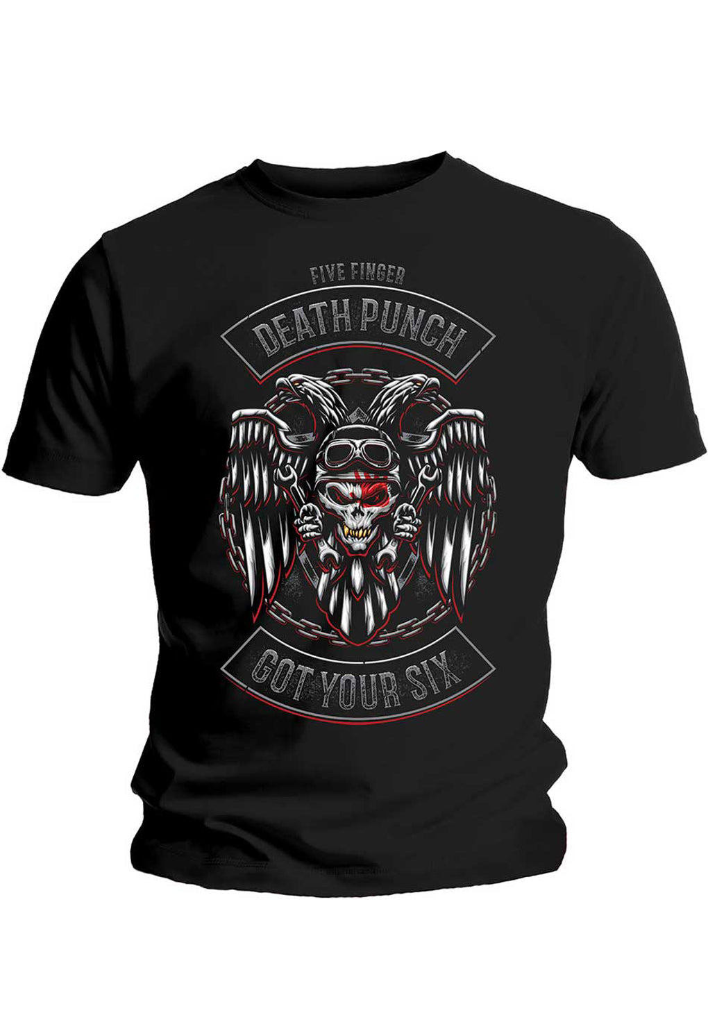 Five Finger Death Punch Biker Badge T-Shirt