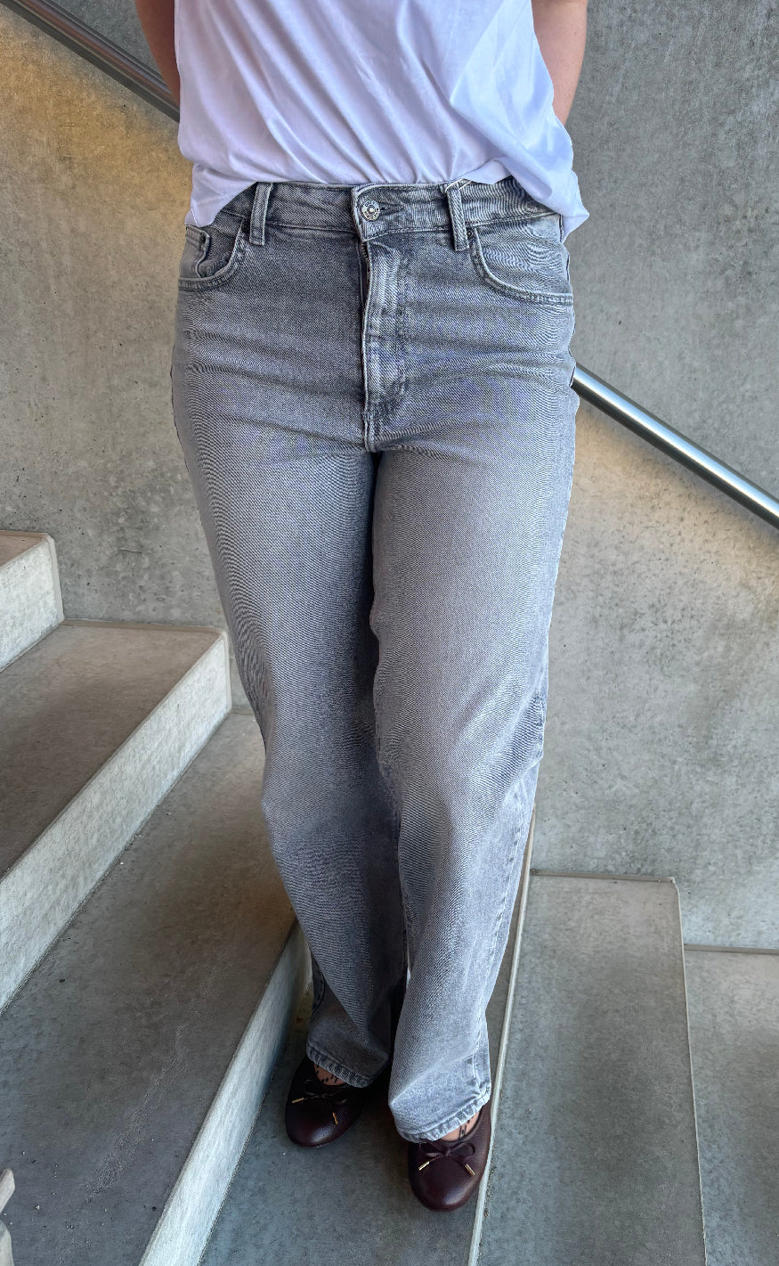 ONLY Bukser - Juicy Wide Leg - Medium Grey Denim Online