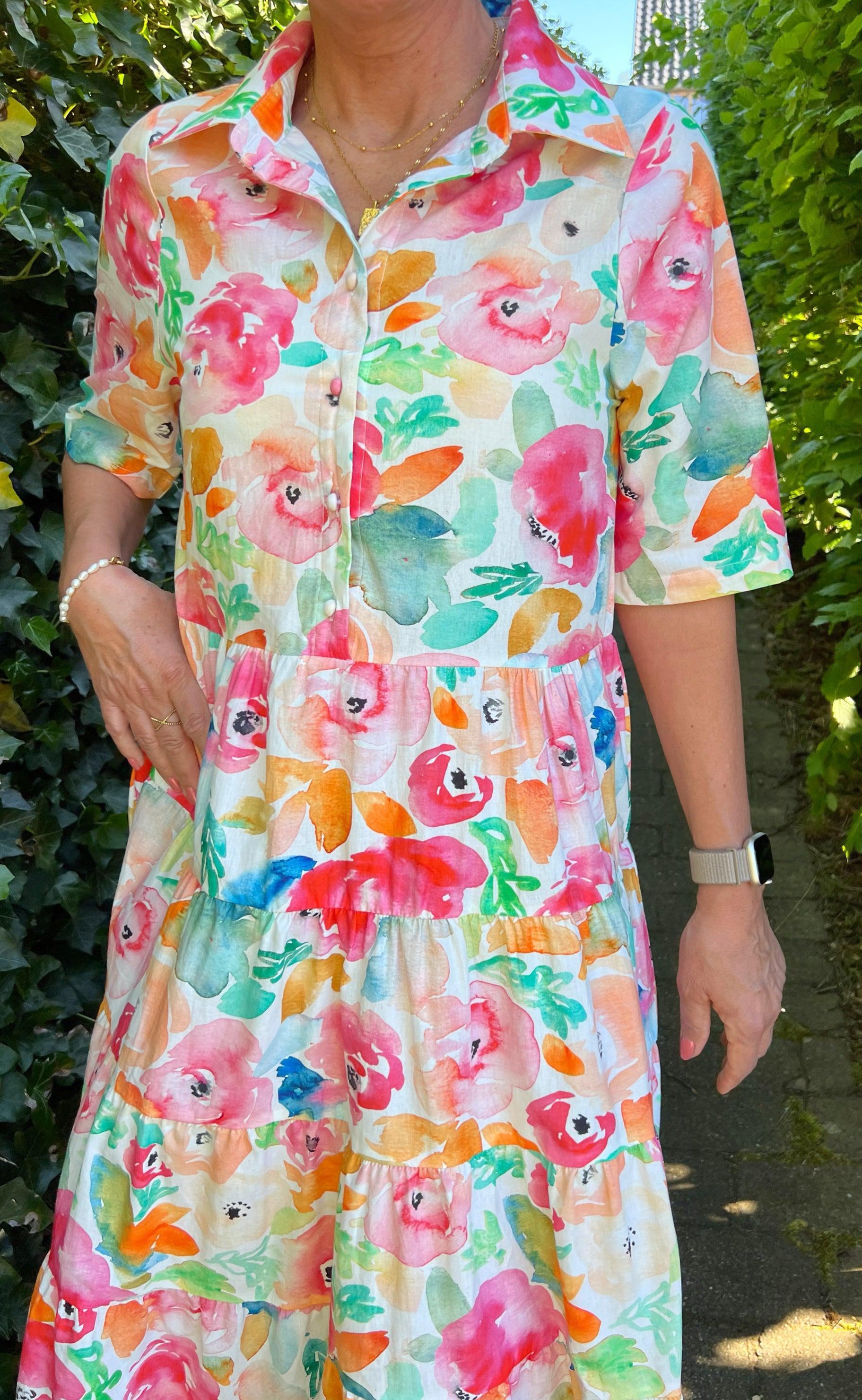 Say INA Copenhagen Kjole - Karla - Multi Flower Hot på udsalg