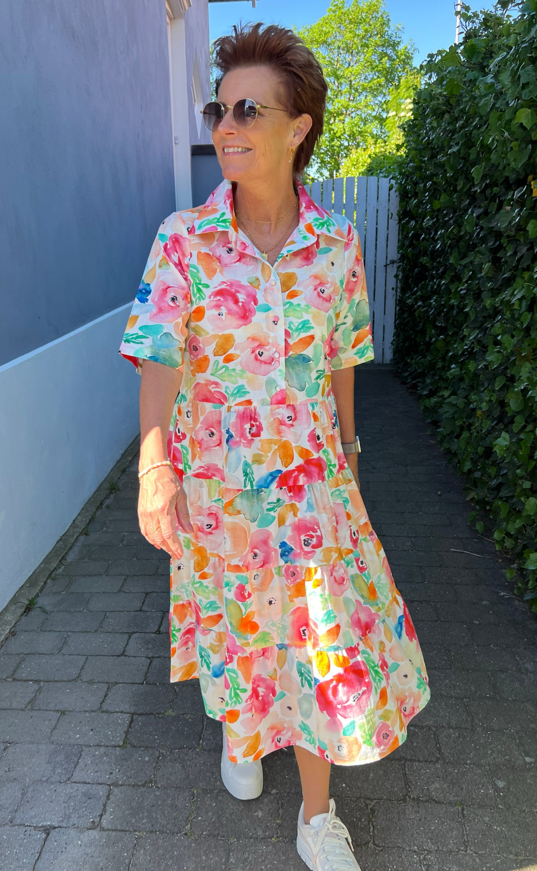 Say INA Copenhagen Kjole - Karla - Multi Flower Hot på udsalg