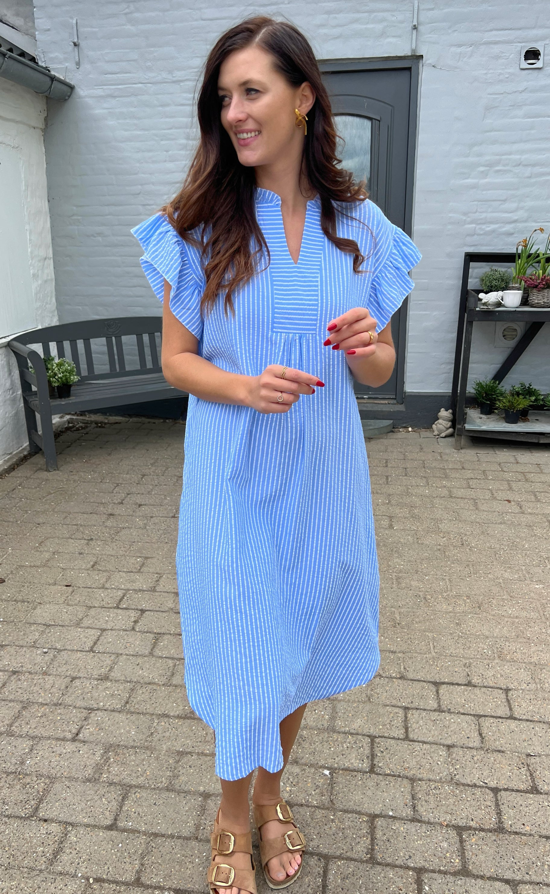 Say INA Copenhagen Kjole - Winnie - Blue Striped