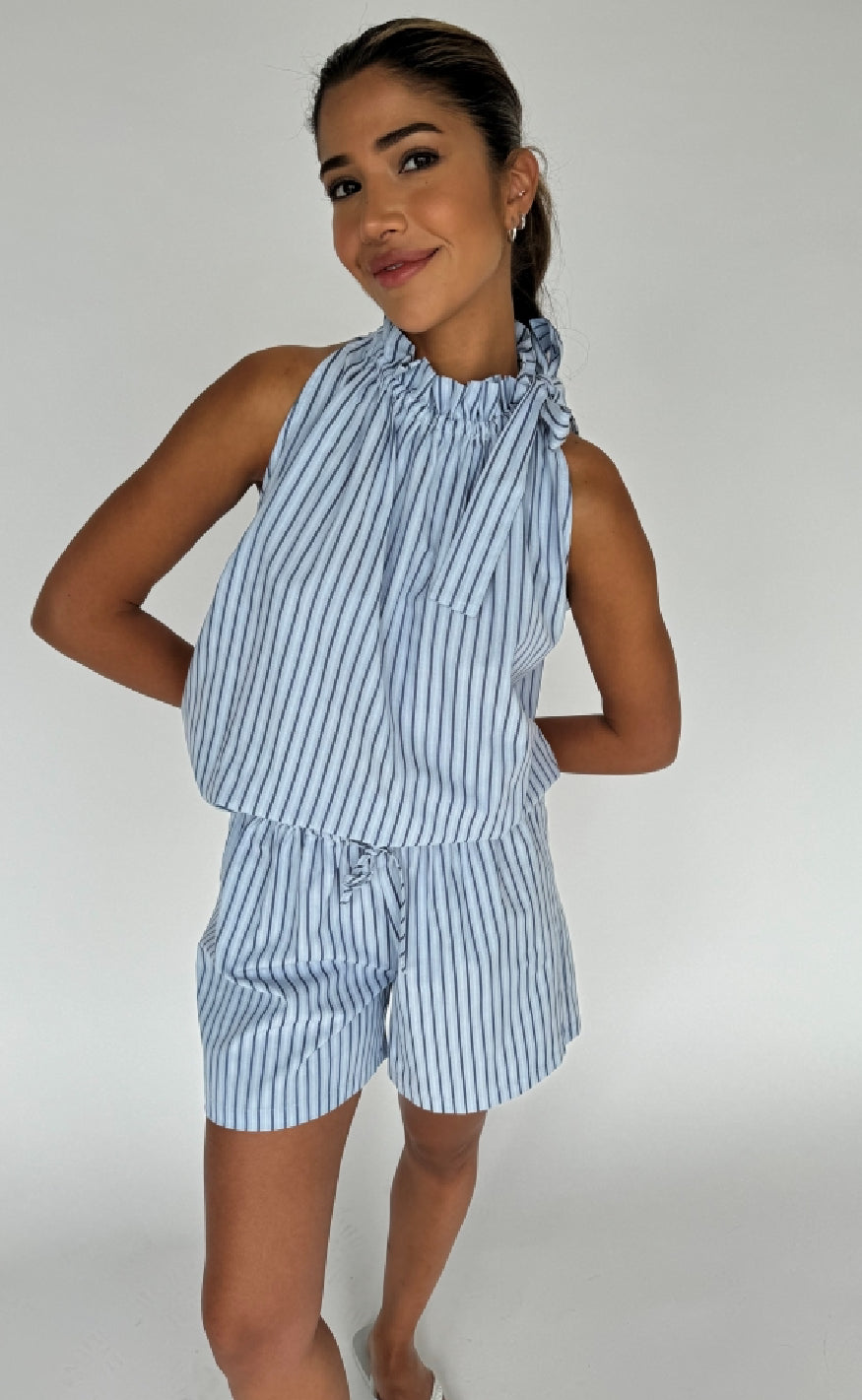 Continue Shorts - Lis - Blue Stripe Online Hot Salg