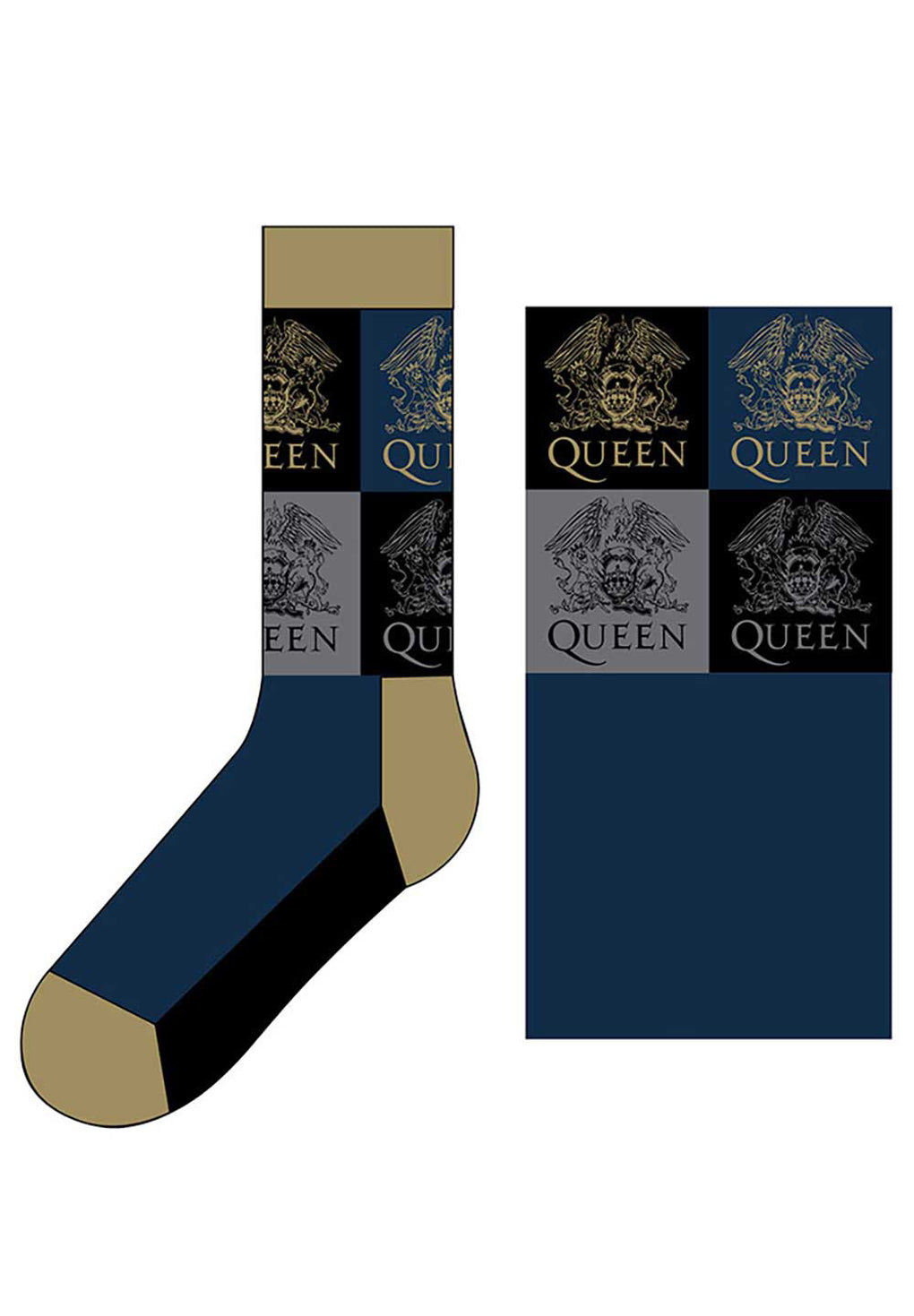 Queen Crest Blocks Unisex Ankle Socks
