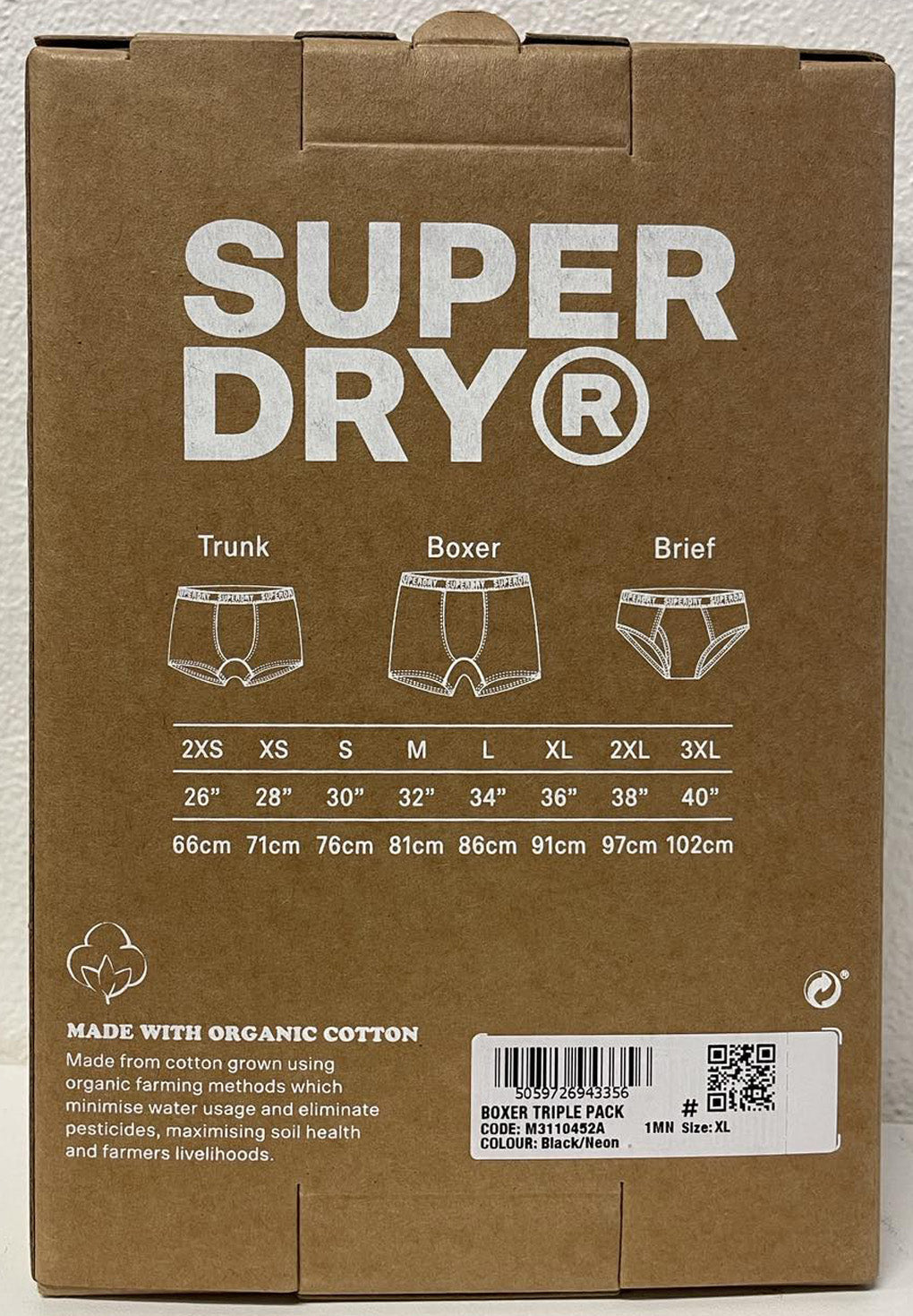Superdry Organic Cotton Boxer Triple Pack (3par)