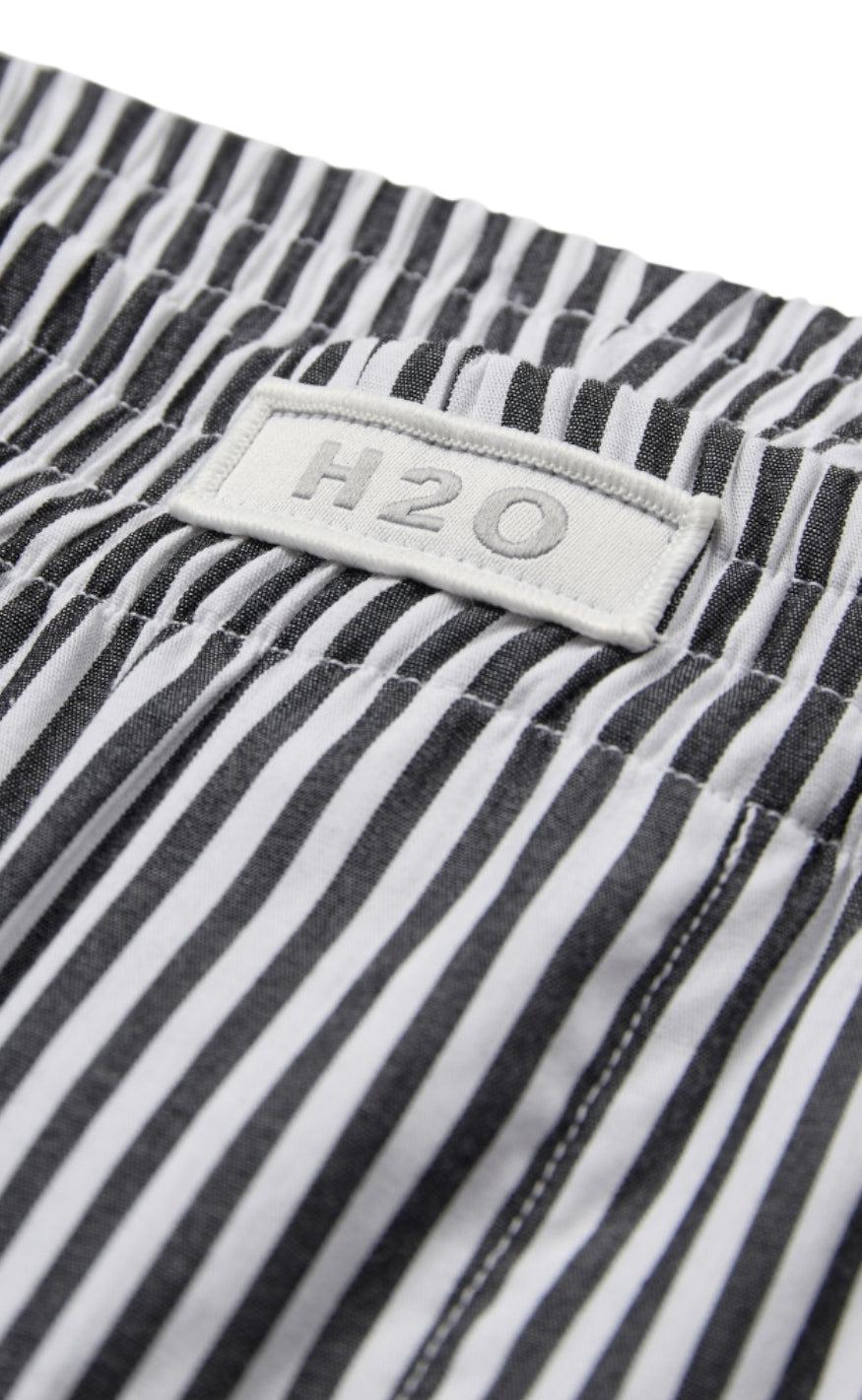 H2O Bukser - Rønne Essential - Black/White Stripe Online nu