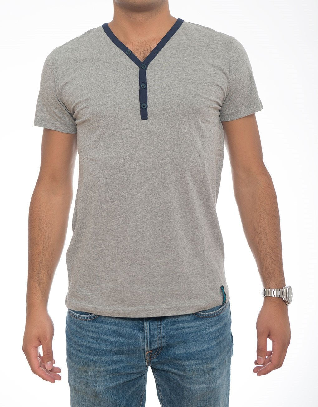 Iriedaily Clerk Contrast V-Neck T-Shirt