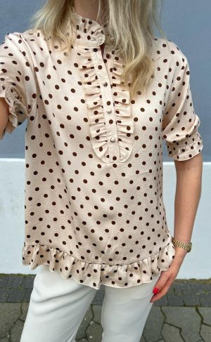 Say INA Copenhagen Bluse - Philine - Beige Dots