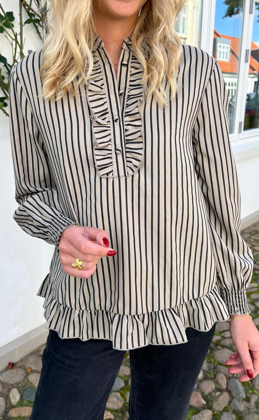 Say INA Copenhagen Bluse - Pia - Brown/Black Stripe