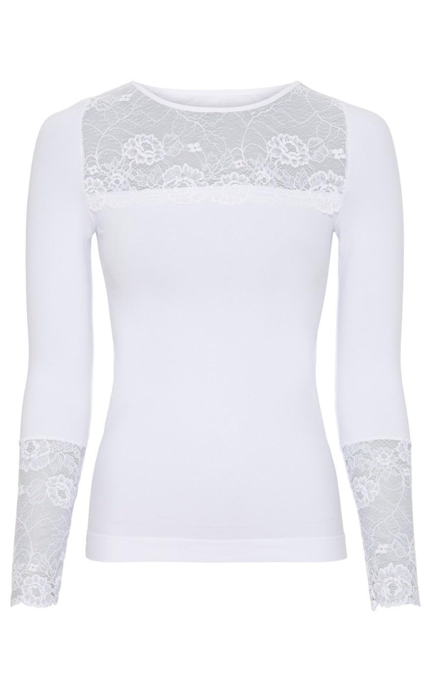 Tim & Simonsen Bluse - Nancy Lacechest - Bianco
