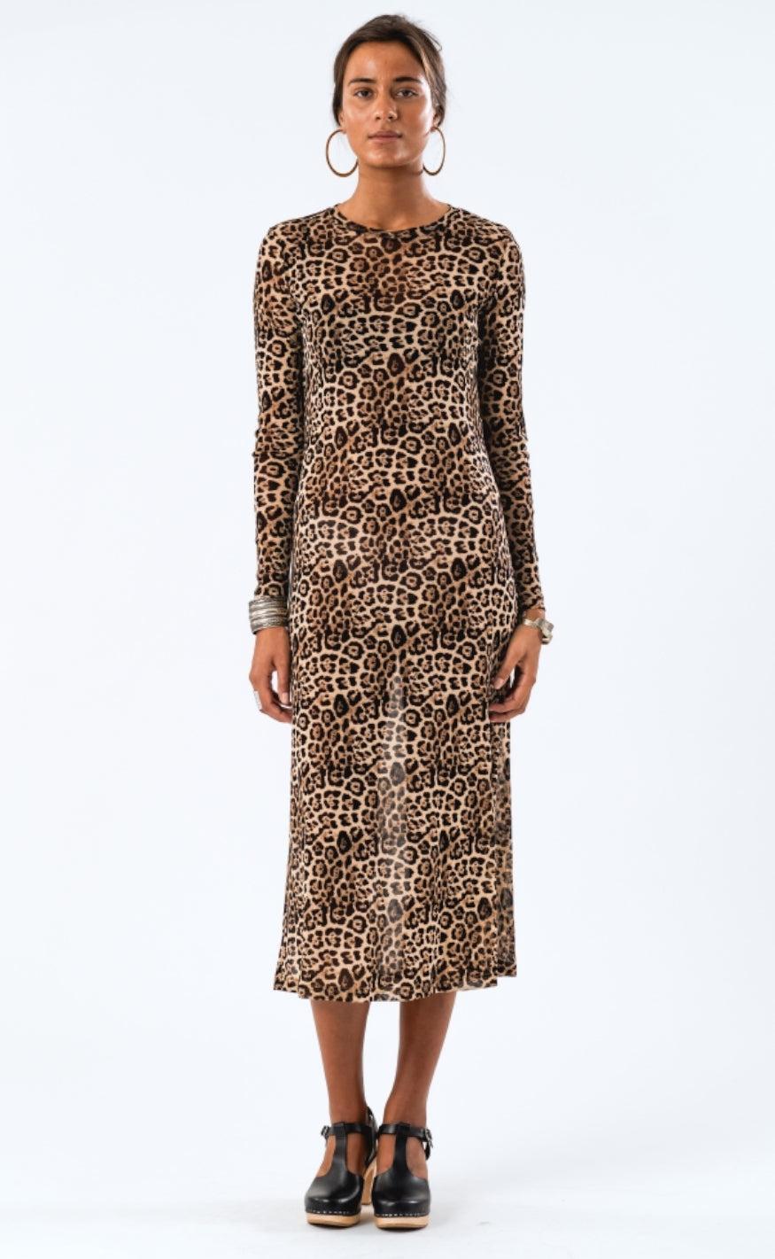 Lollys Laundry Kjole - Logan Maxi - Leopard Print Levere