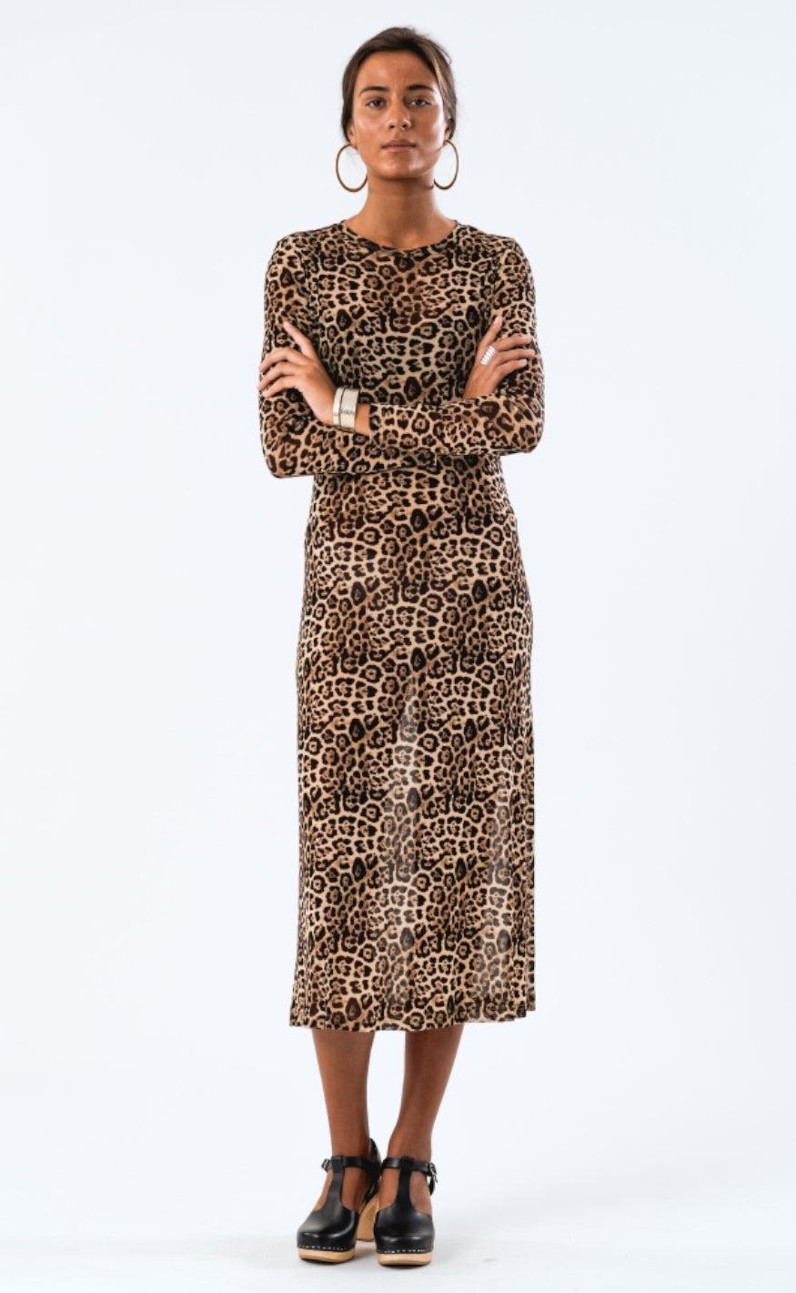 Lollys Laundry Kjole - Logan Maxi - Leopard Print Levere