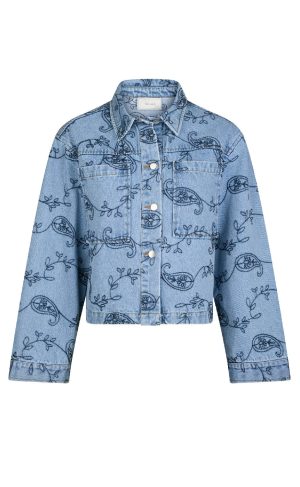 Neo Noir Jakke - Emilia Embrodiery - Blue