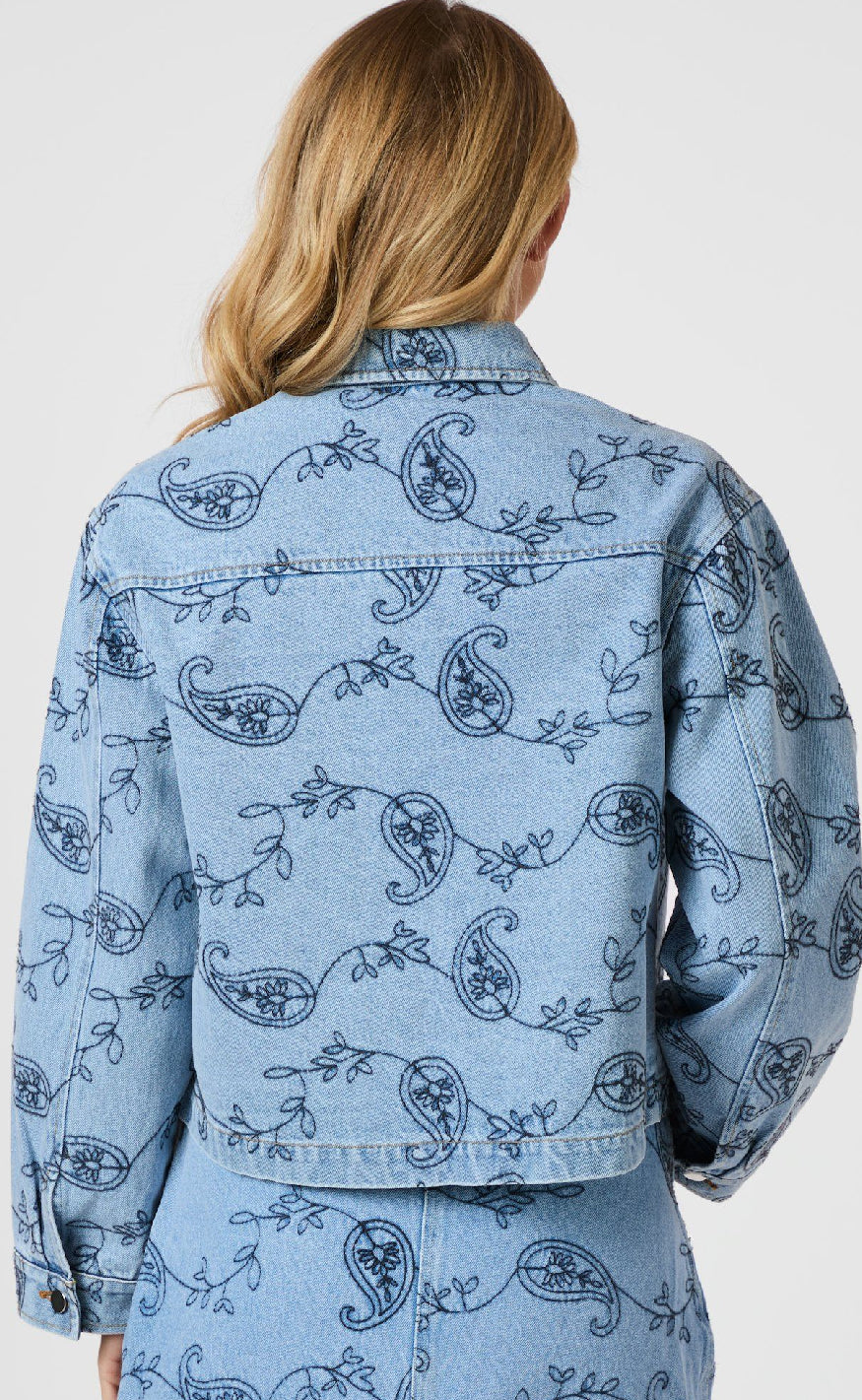Neo Noir Jakke - Emilia Embrodiery - Blue