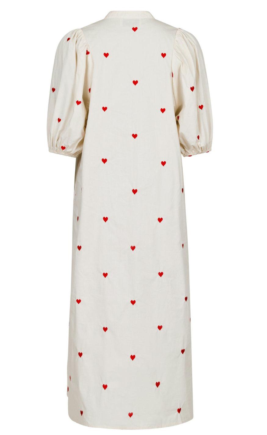 Neo Noir Kjole - Verossa Hearts - Creme