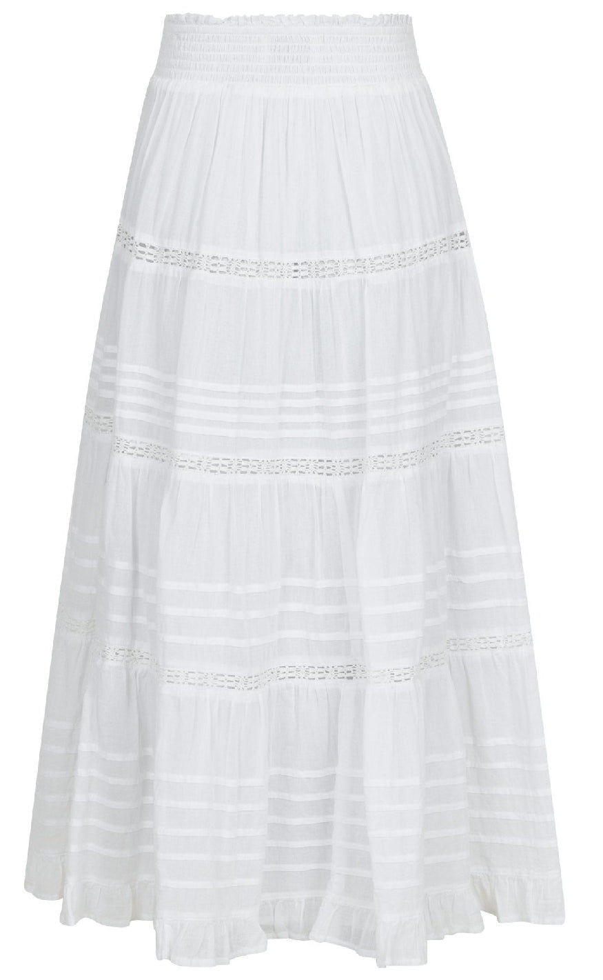 Neo Noir Nederdel - Felicia S Voile - White