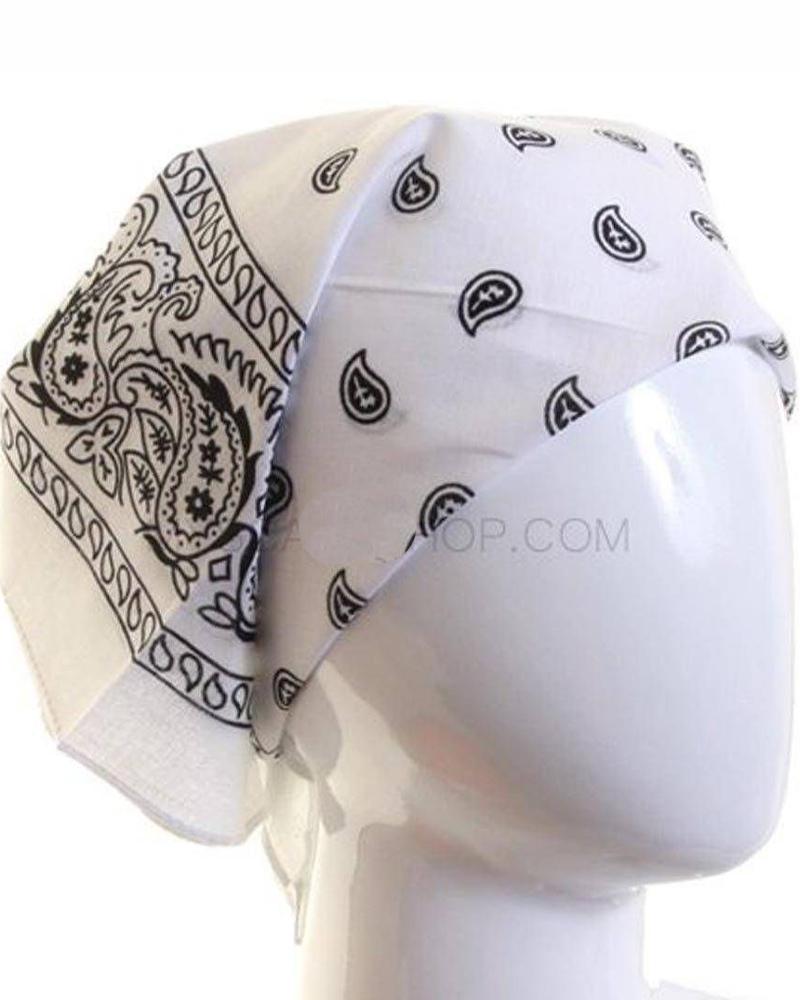 Paisley Bandana White