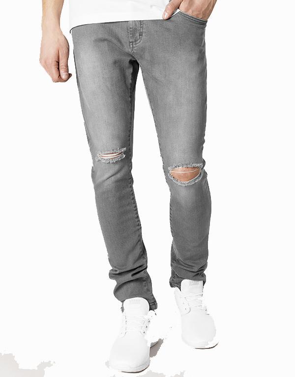 Urban Classics Slim fit Knee Cut Jeans