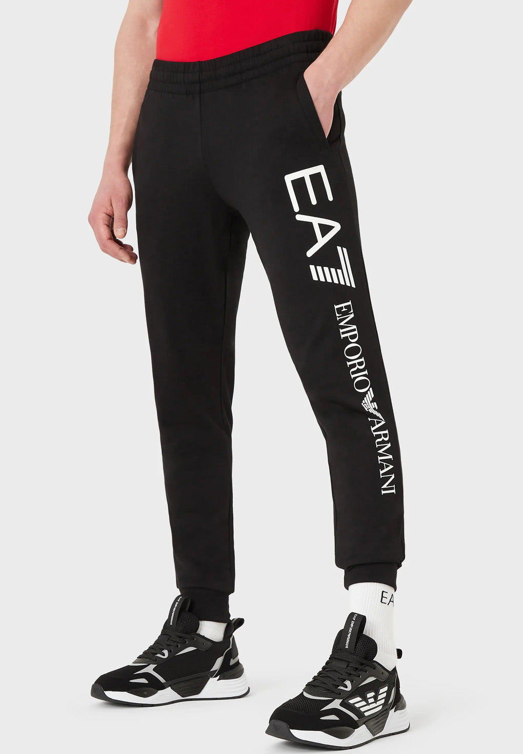 EA7 Logo Series Cotton Joggers