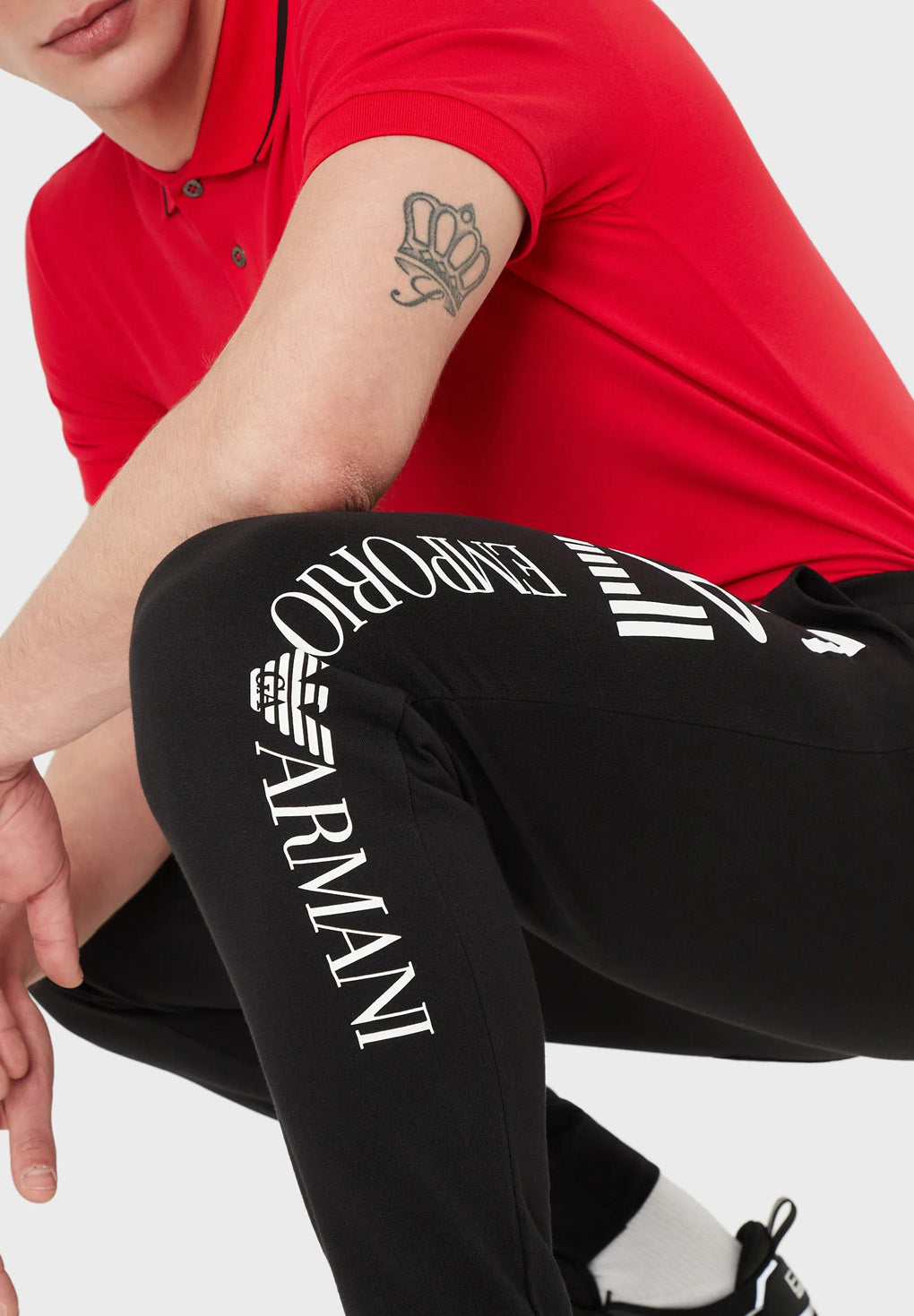 EA7 Logo Series Cotton Joggers