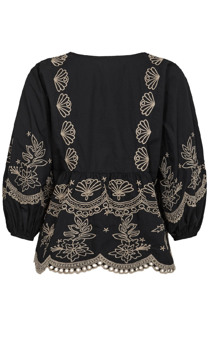 Gossia Bluse - Sofja - Black/Sand
