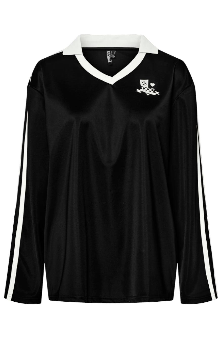Pieces Bluse - Grace - Black/Bright White Online