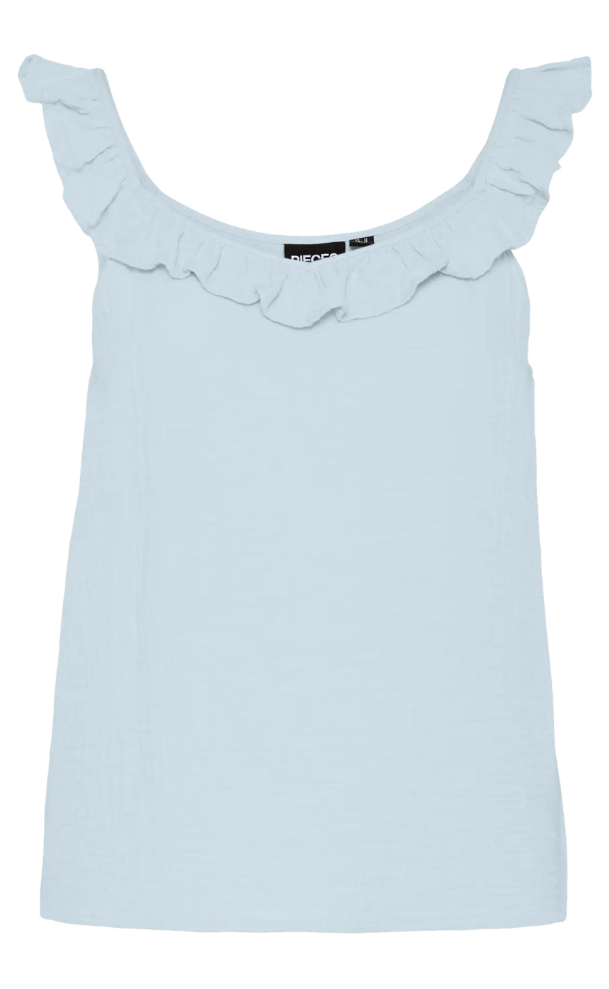 Pieces Top - Sastina - Cashmere Blue