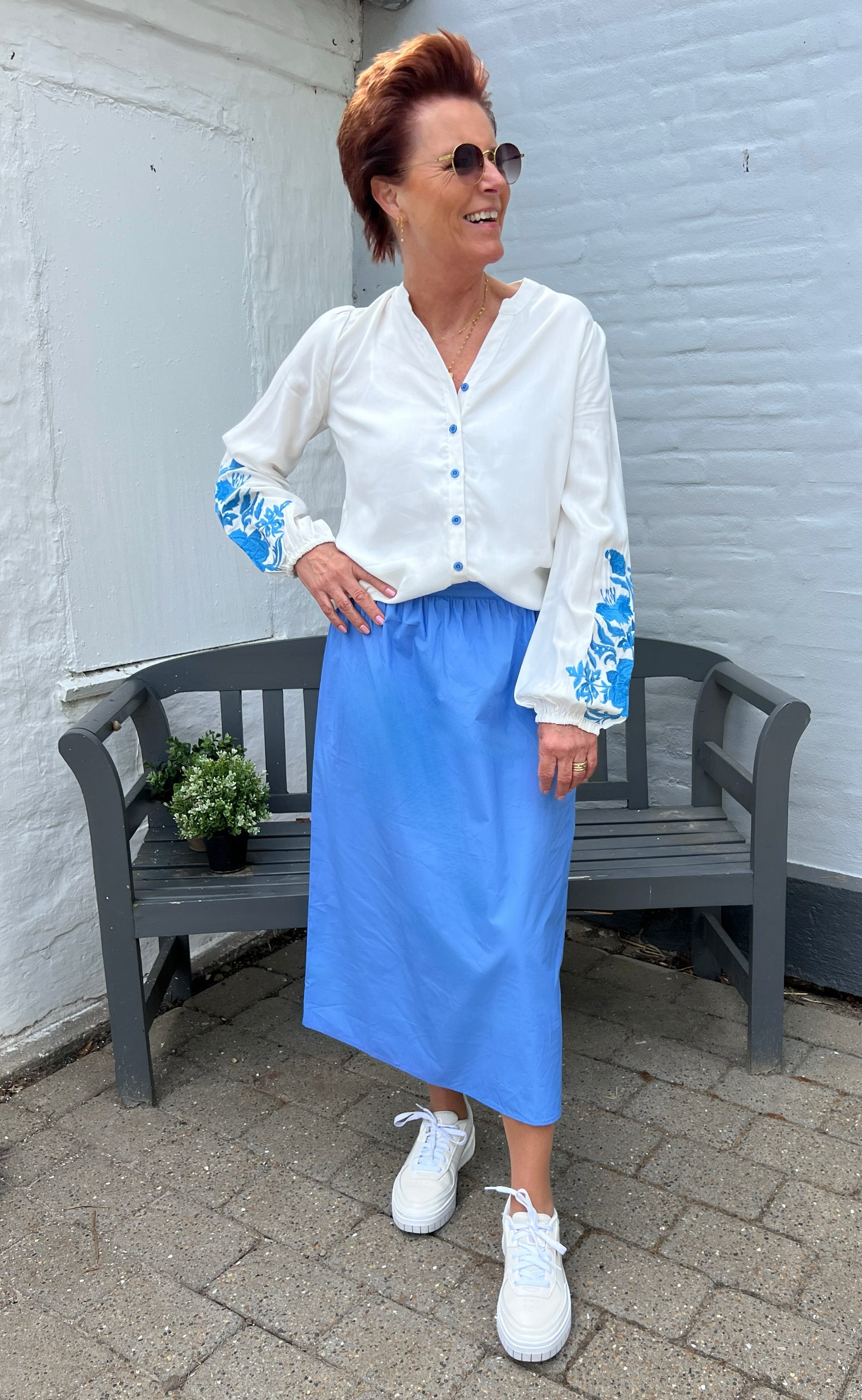 Say INA Copenhagen Nederdel - Patricia - Deep Blue Online Hot Salg