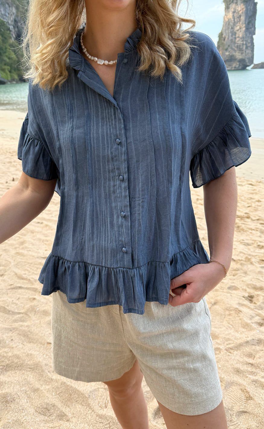 Say INA Copenhagen Skjorte - Michela - Blue