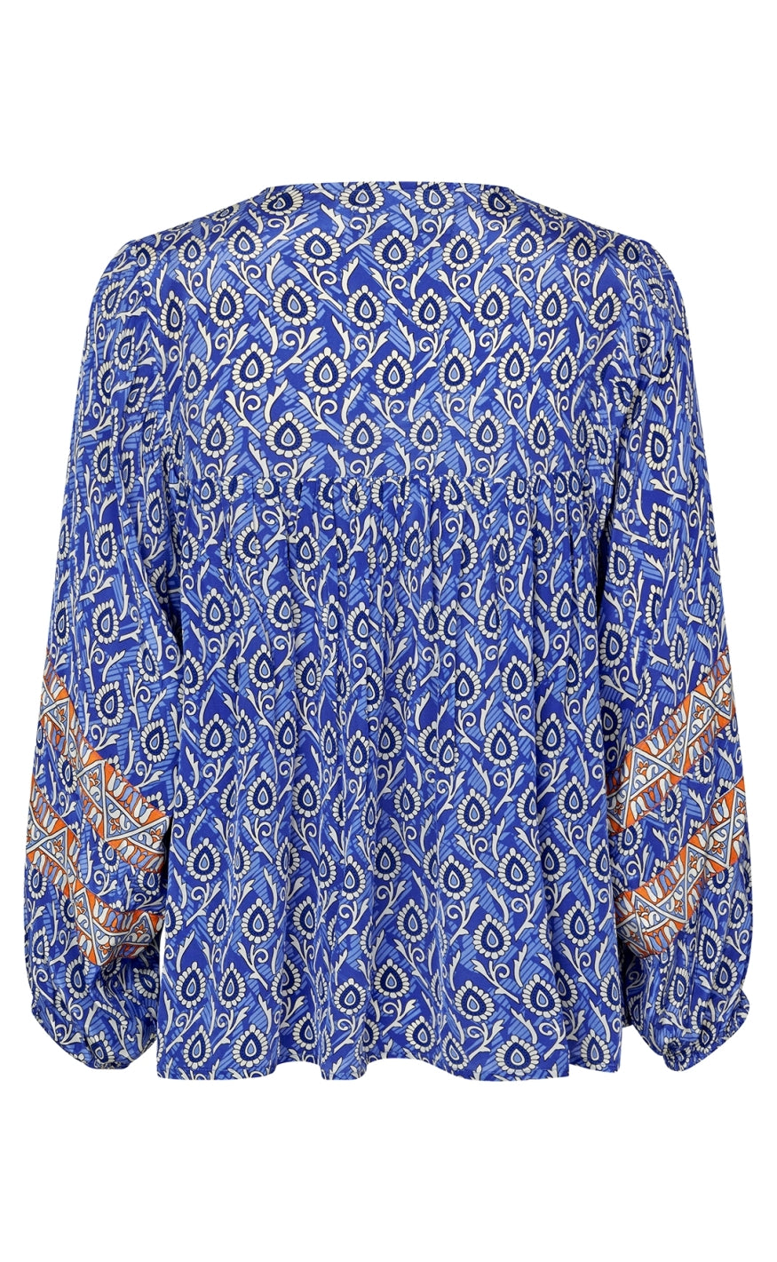 Lollys Laundry Bluse - Teel - Blue på udsalg