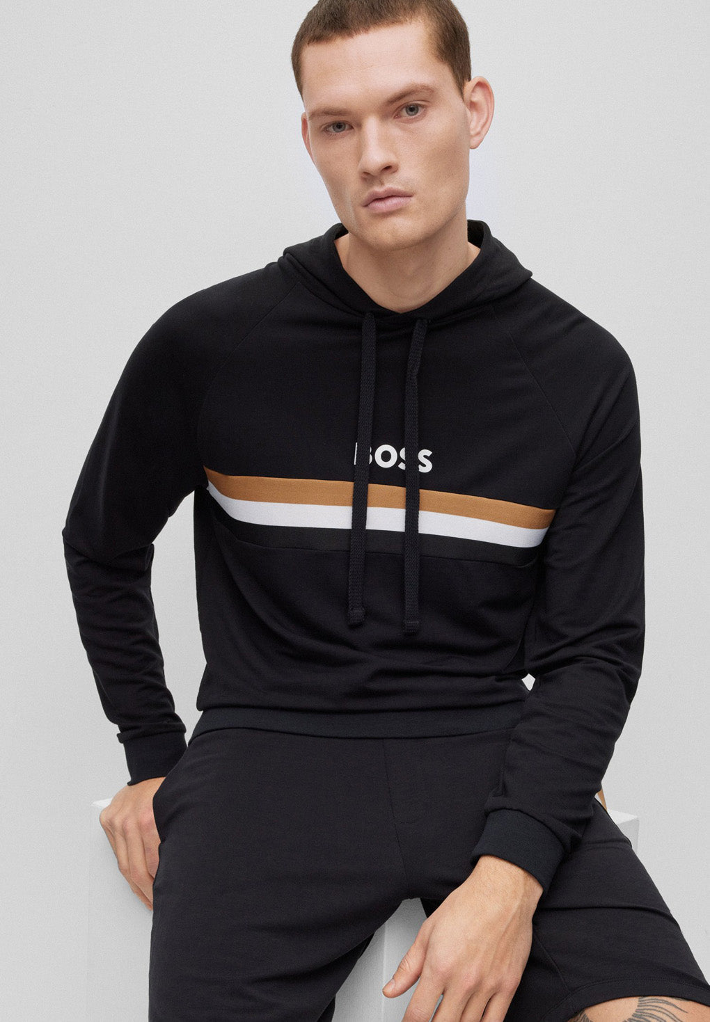 Hugo Boss Signature Stripe and Logo Hoodie