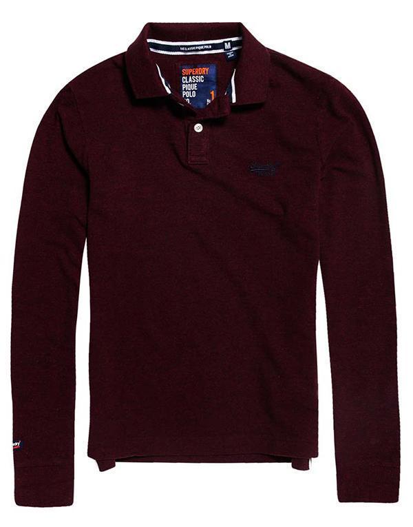 SuperDry Classic L/S Pique Polo Online Hot Salg