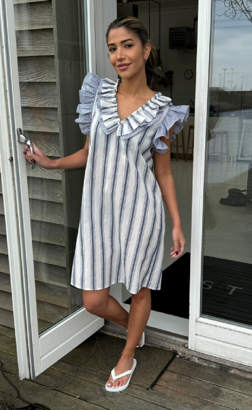 Continue Kjole - Tilde - Blue Stripe Mix