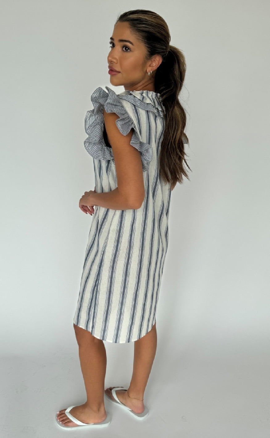 Continue Kjole - Tilde - Blue Stripe Mix