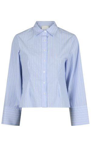 Neo Noir Skjorte - Rosa Stripe - Light Blue