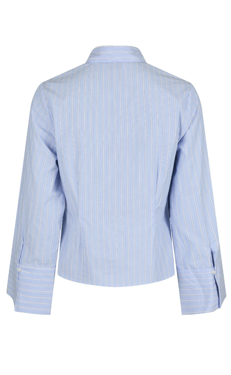 Neo Noir Skjorte - Rosa Stripe - Light Blue