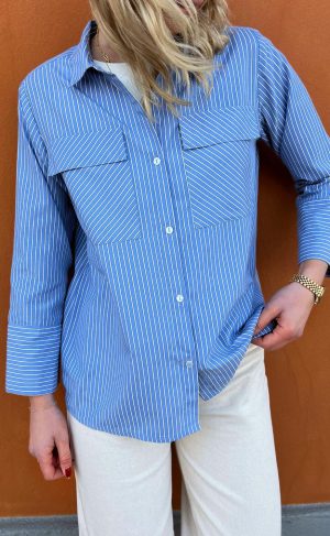 Say INA Copenhagen Skjorte - Lucy - Blue Striped