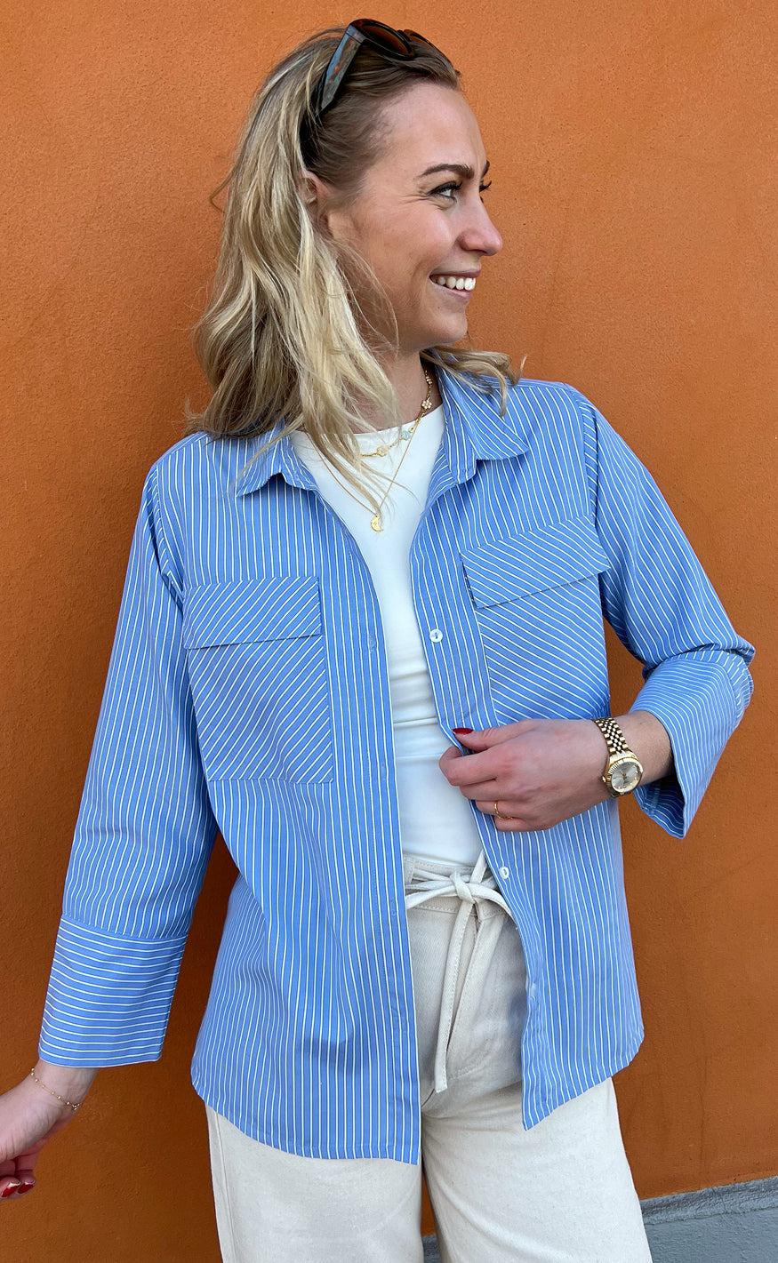 Say INA Copenhagen Skjorte - Lucy - Blue Striped