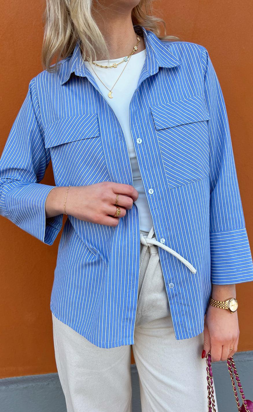 Say INA Copenhagen Skjorte - Lucy - Blue Striped