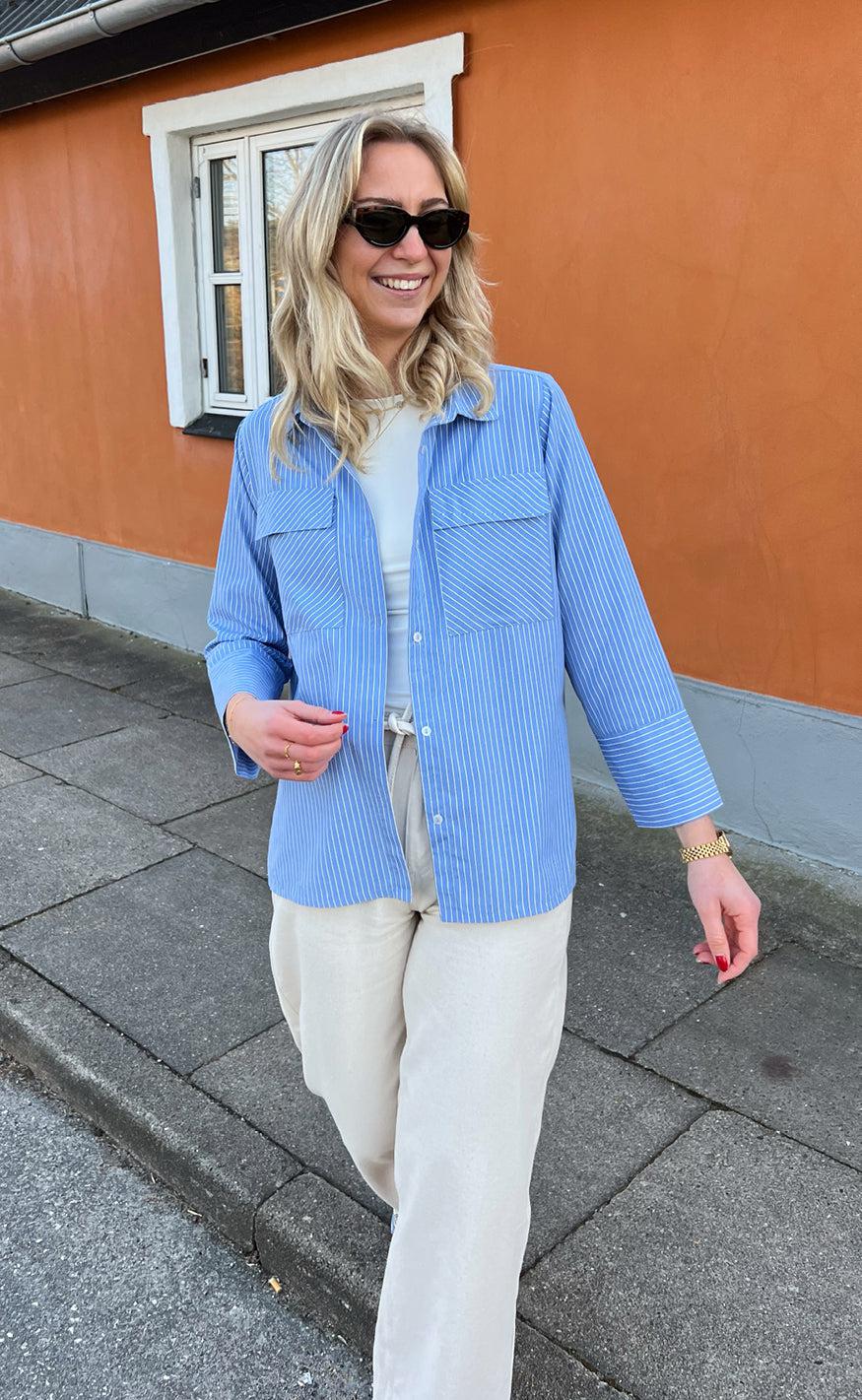 Say INA Copenhagen Skjorte - Lucy - Blue Striped