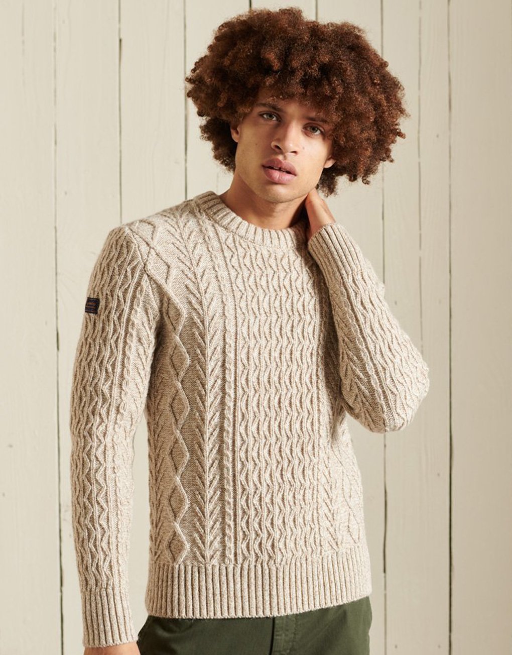 Superdry Jacob Cable Sweater Hot på udsalg