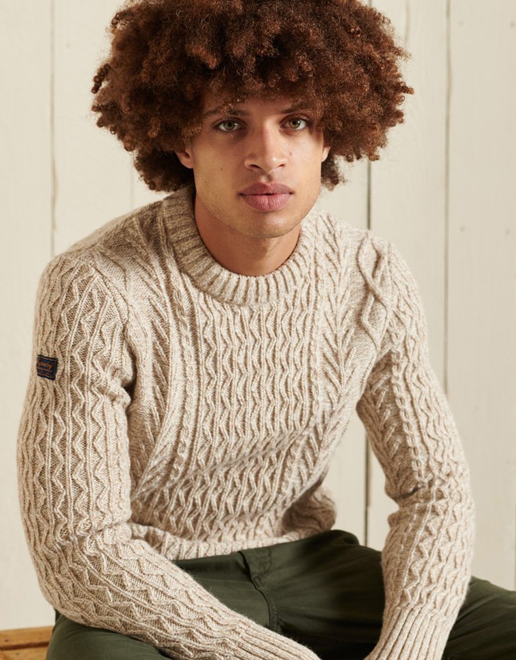 Superdry Jacob Cable Sweater Hot på udsalg