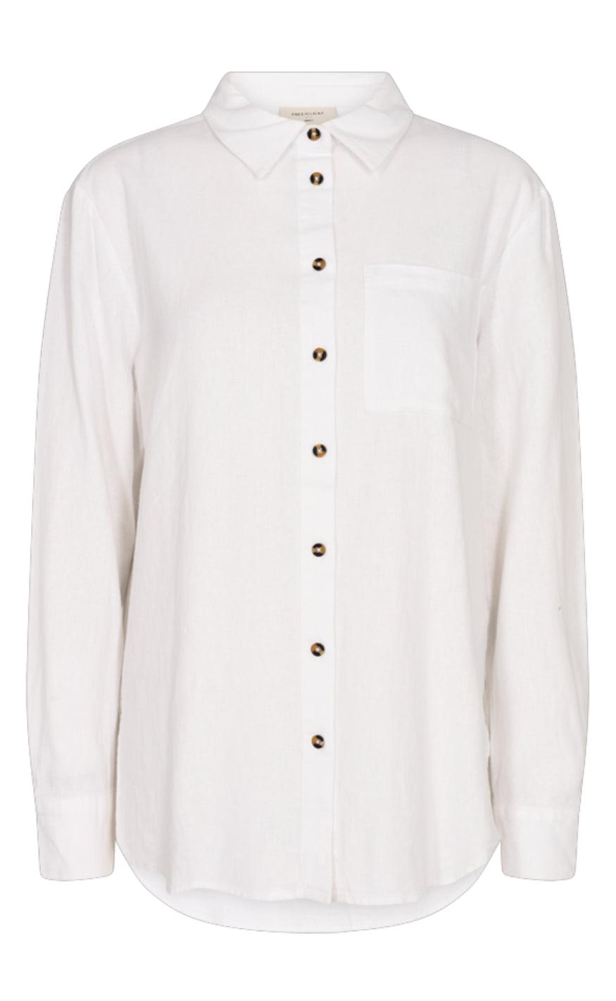 Freequent Skjorte - Lava Simple - Brilliant White