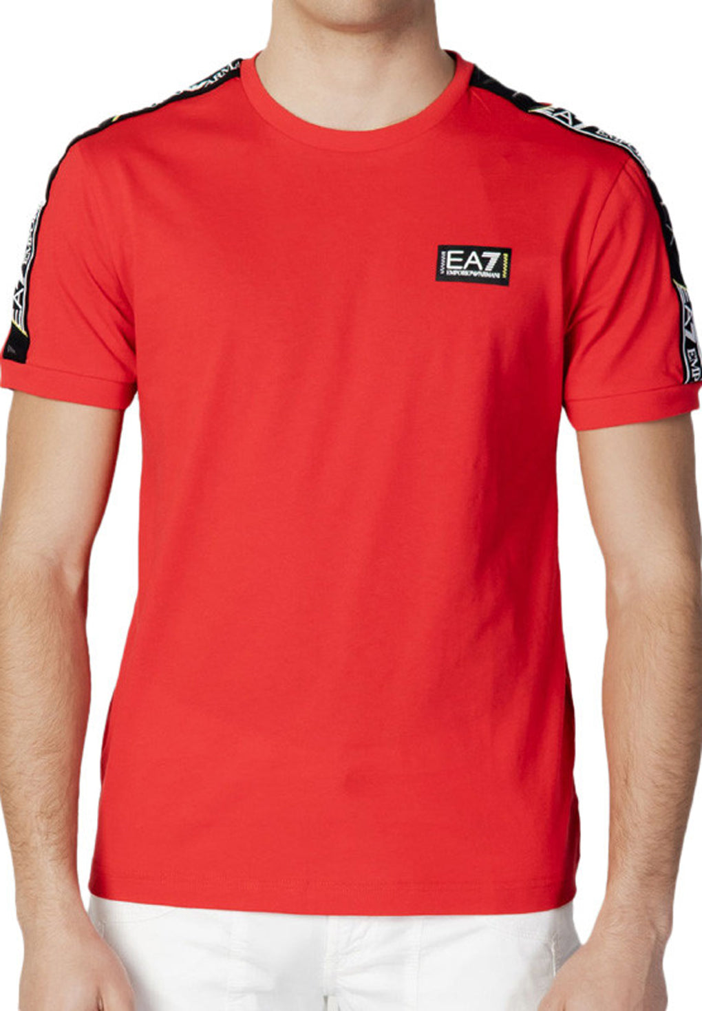EA7 Logo Series Cotton T-shirt with Logo Mode